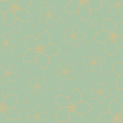 Floral abstract seamless pattern. Vector background illustration.