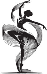 Editable ballerina vector illustration © wonderland