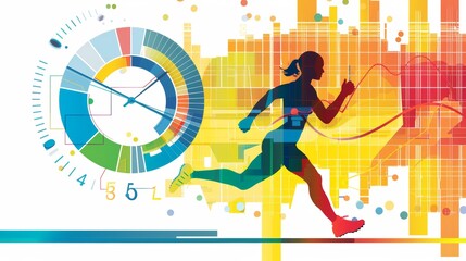Colorful Chart Comparing Athlete Performance with Intermittent Fasting Benefits - Ideal for Fitness Articles