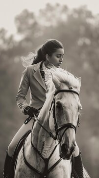 Andalusian rider on Jumping Horse,  Jinete andaluza en caballo de salto, caballos