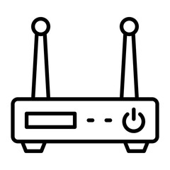 Modem Vector Line Icon