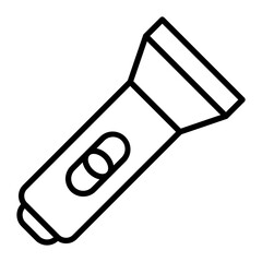 Torch Vector Line Icon