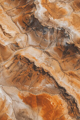 Stunning Aerial Photo of Expansive Desert Terrain, top view