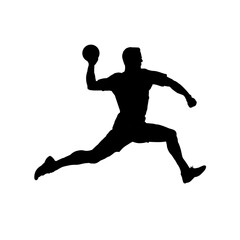 handball player silhouette vector illustration