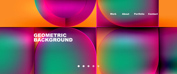 Round squares, circles with fluid gradients. Vector Illustration For Wallpaper, Banner, Background, Card, Book Illustration, landing page