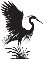 Beautiful heron bird vector design.