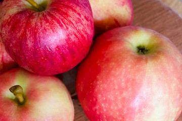 Organic Apple Selection. A group of red apples, ideal for organic produce content.