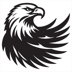 Bald Eagle bird vector art illustration