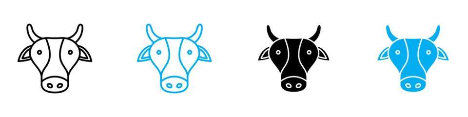 Cow Icon Perfect for Agricultural and Farm-Related Designs