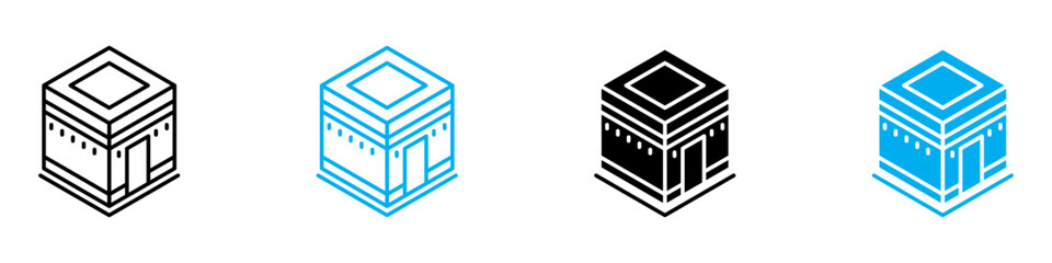 Kaaba Icon Ideal for Islamic Pilgrimage and Religious Illustrations