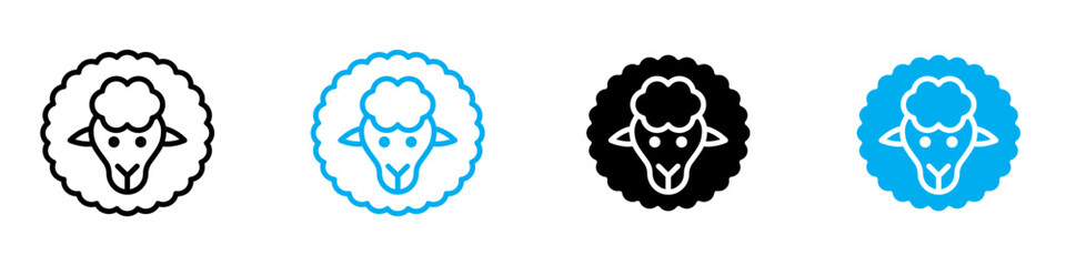 Sheep Icon Ideal for Agricultural and Farm Animal Designs