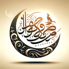 This beautiful Islamic 3d illustration is mainly made for great celebration Eid al Adha
