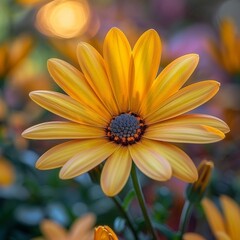Close-Up of Vibrant Yellow Flower in Bloom