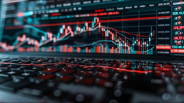 Finance Chart Doji Candles Stock Prices Financial Graph Business Industry Market