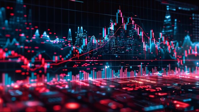 Finance Chart Doji Candles Stock Prices Financial Graph Business Industry Market