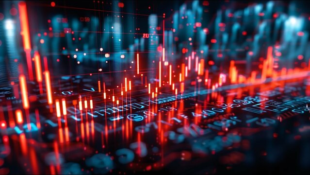 Finance Chart Doji Candles Stock Prices Financial Graph Business Industry Market