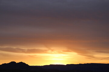 sunset in the mountains