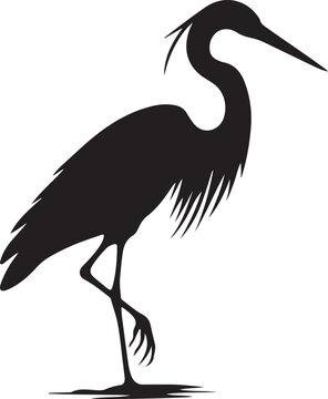 recommend clip art: Beautiful heron bird vector design.