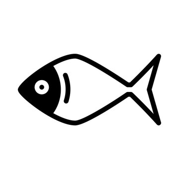 recommend clip art: fish icon  or logo illustration outline  black filled style