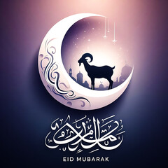 This beautiful Islamic 3d illustration is mainly made for great celebration Eid al Adha