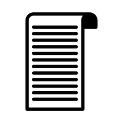 paper icon or logo illustration outline black style