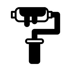 Paint icon or logo illustration outline black style