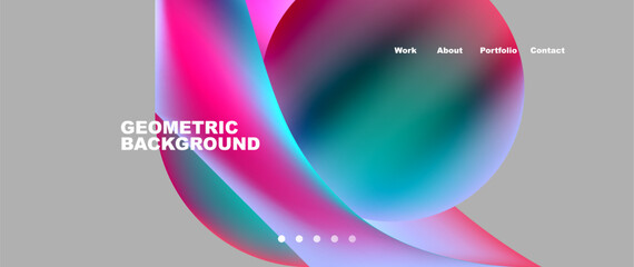 Colorful flowing shapes, wave lines with neon gradients. Vector Illustration For Wallpaper, Banner, Background, Card, Book Illustration, landing page