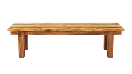 Minimalist Wooden Bench with Natural Finish