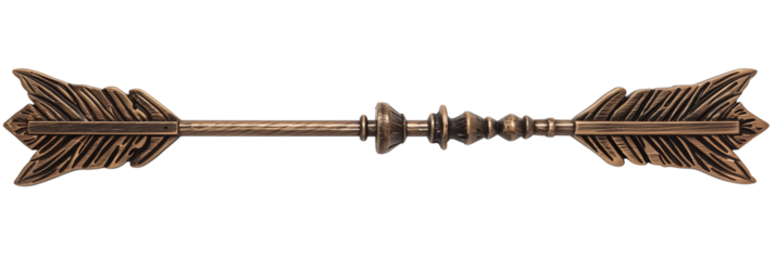 Bronze Arrow with Intricate Feather Details