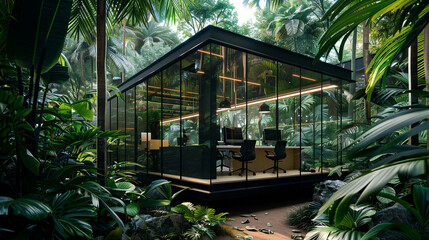 熱帯雨林の中のオフィス
Office in a tropical rainforest