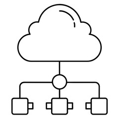 Cloud application vector illustration