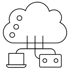 Cloud application vector illustration
