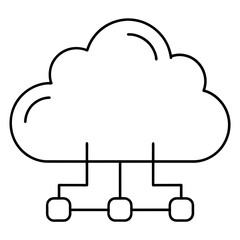 Cloud application vector illustration