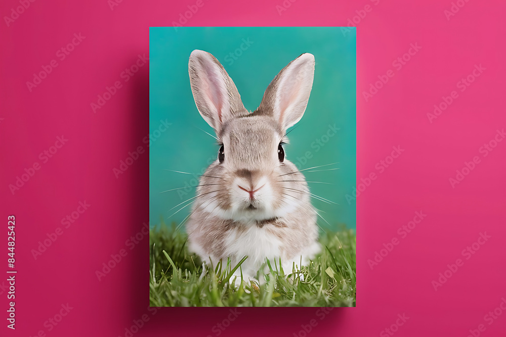 Wall mural easter bunny with egg