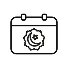 Ramadan Event Calendar Icon Ideal for Planning Religious Observance