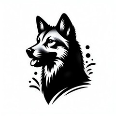 headshot silhouette vector style with white background