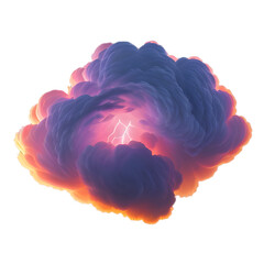 A breathtaking image of a vibrant cumulonimbus cloud illuminated by an internal lightning strike