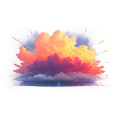 A breathtaking image of a vibrant cumulonimbus cloud illuminated by an internal lightning strike