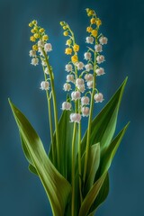 Fototapeta premium Close-up of Lily of the Valley Flowers