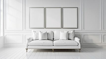 interior painting wall background with abstracts white frame on the wall background with abstract splash of the colors on the wall with ceiling new design and frames 