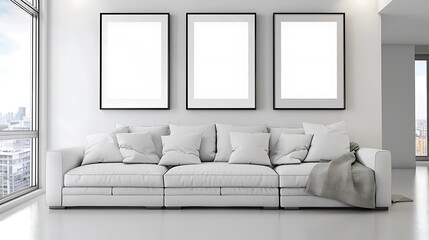 interior painting wall background with abstracts white frame on the wall background with abstract splash of the colors on the wall with ceiling new design and frames 