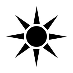 Sun icon, vector symbol illustration element