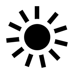 Sun icon, vector symbol illustration element