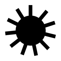 Sun icon, vector symbol illustration element