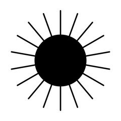 Sun icon, vector symbol illustration element