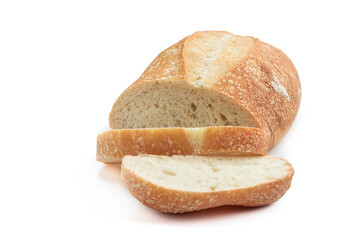 Ciabatta bread isolated on a white background