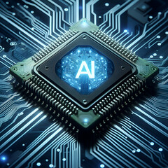 AI chip of artificial intelligence technology, powerful CPU
