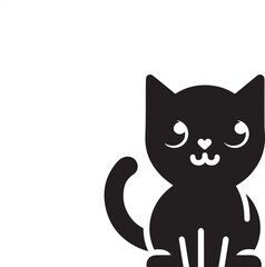 Obraz premium black and white cat