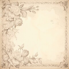 Fototapeta premium Floral border background