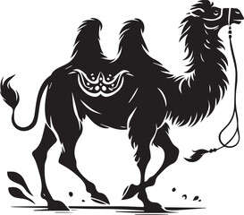 camel in desert illustration